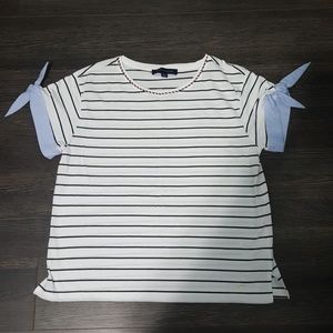 Tommy Hilfiger Striped top Tie sleeves